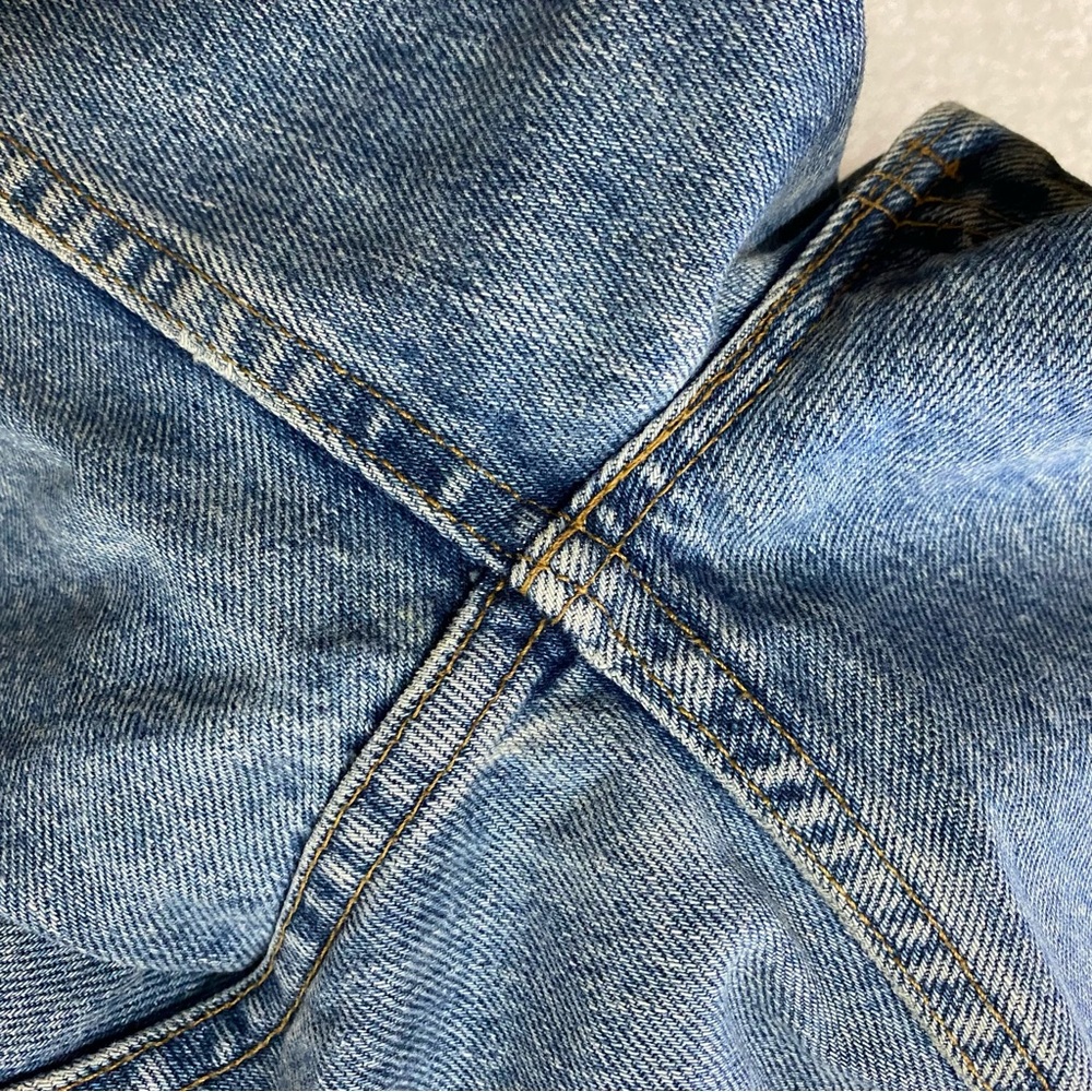 Vintage 90s Levi’s 521 Tapered Fit Petite High Rise Med Wash Blue Jeans 6P - Picture 7 of 16